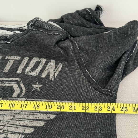 Affliction raw hem reversible shirt Mens 2XL Gray - Picture 12 of 14